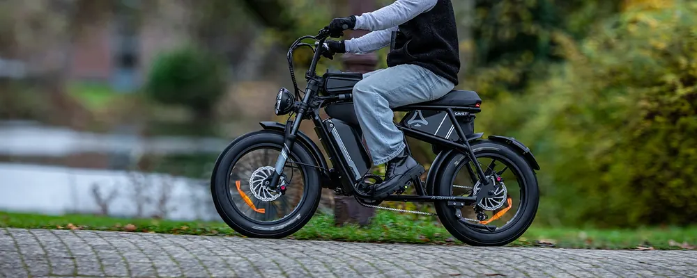 Bicicleta eléctrica fatbike A-Spadz Cavet Air 250W amarilla para terreno