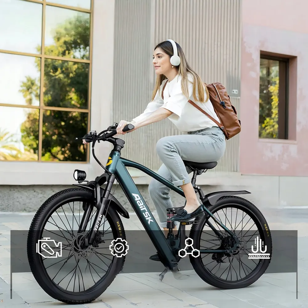 Modelo GT900 WLS de la bicicleta eléctrica Aairsk con cambios Shimano 21S.