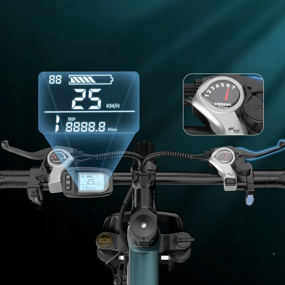 Autonomía de 70 km de la bicicleta eléctrica Aairsk GT900 con batería 36V13AH.