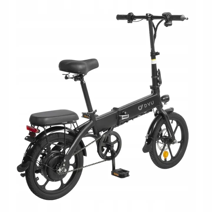 Bicicleta eléctrica plegable DYU A1F PRO en color negro mate