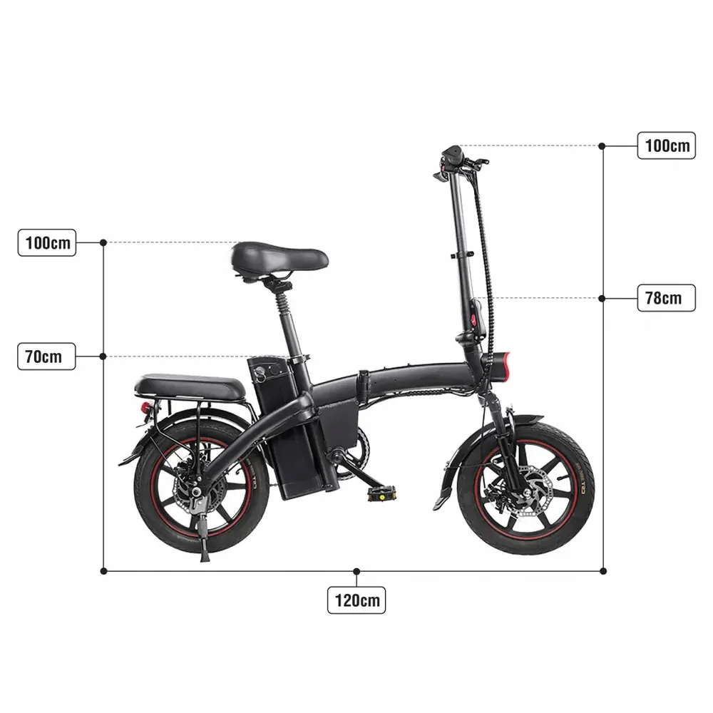 DYU A5 Bicicleta Eléctrica Plegable Urbana image 14