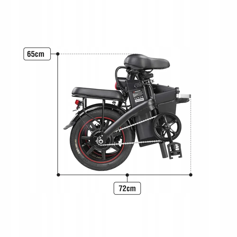 Bicicleta eléctrica DYU A5 plegable para usuarios de 160 a 195 cm