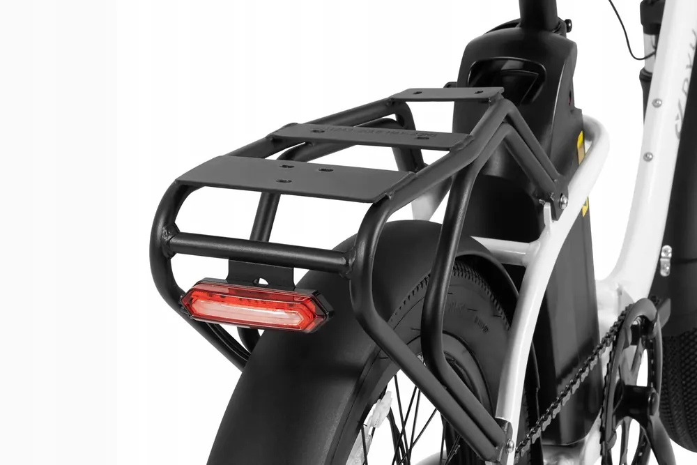 Bicicleta eléctrica plegable DYU C9 en color verde con diseño moderno