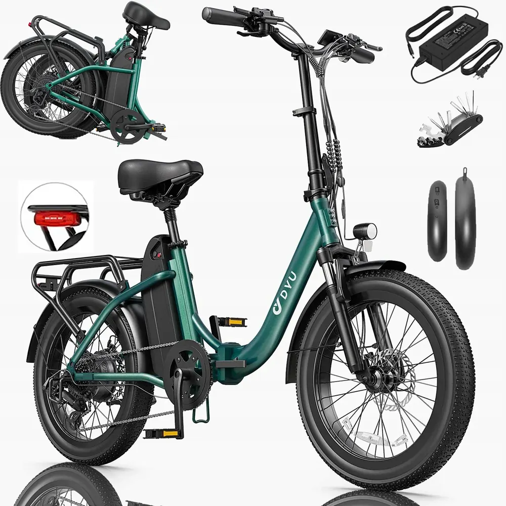 DYU C9 bicicleta eléctrica plegable 250W con autonomía 150km