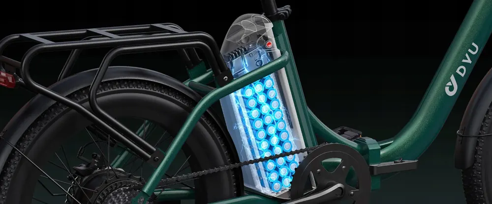 Bicicleta eléctrica plegable DYU C9 con frenos de aceite