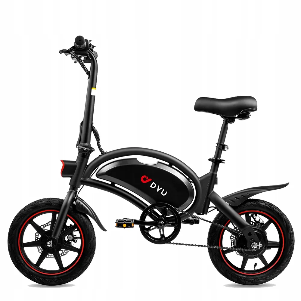 Caja original de la bicicleta eléctrica plegable DYU D3F con especificaciones