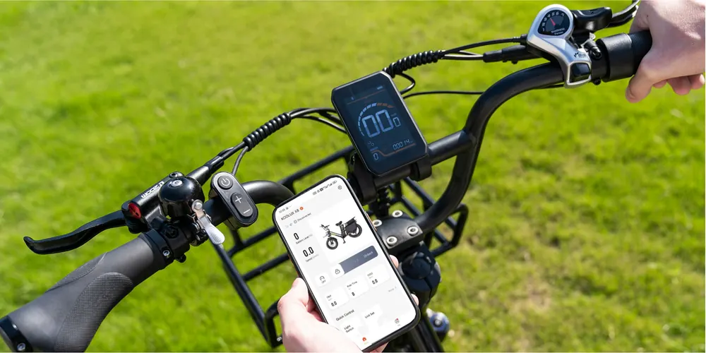 Pedales de bicicleta eléctrica KOOLUX 1000W, modelo con batería 48V65Ah y freno de aceite.