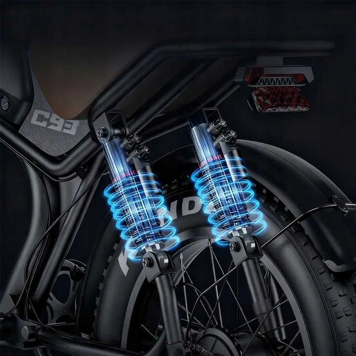 Motor de 2000W en la bicicleta eléctrica Emoko C93, doble tracción
