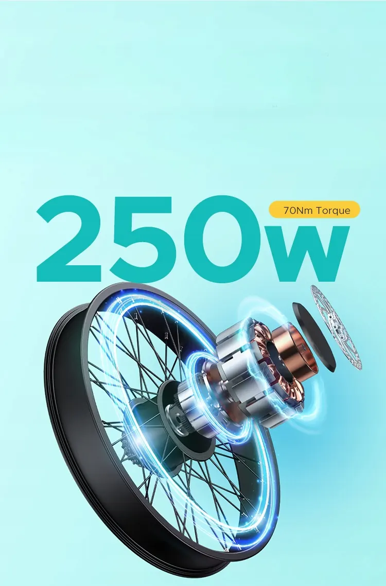 Motor de 250W de la bicicleta eléctrica ENGWE E26 ST.