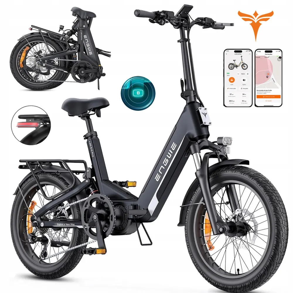 ENGWE L20 3.0 Pro bicicleta eléctrica plegable con batería de 15Ah y autonomía de 160 km.