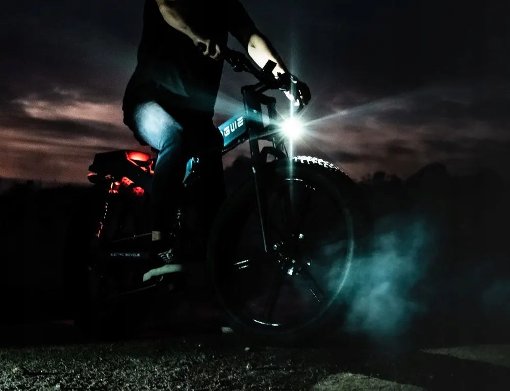 Bicicleta eléctrica ENGWE X26 gris con doble batería y motor 1000W