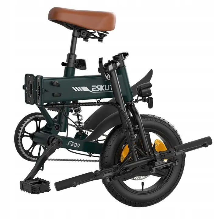 Bicicleta eléctrica plegable ESKUTE F200 con motor de 250 W y batería de 36V