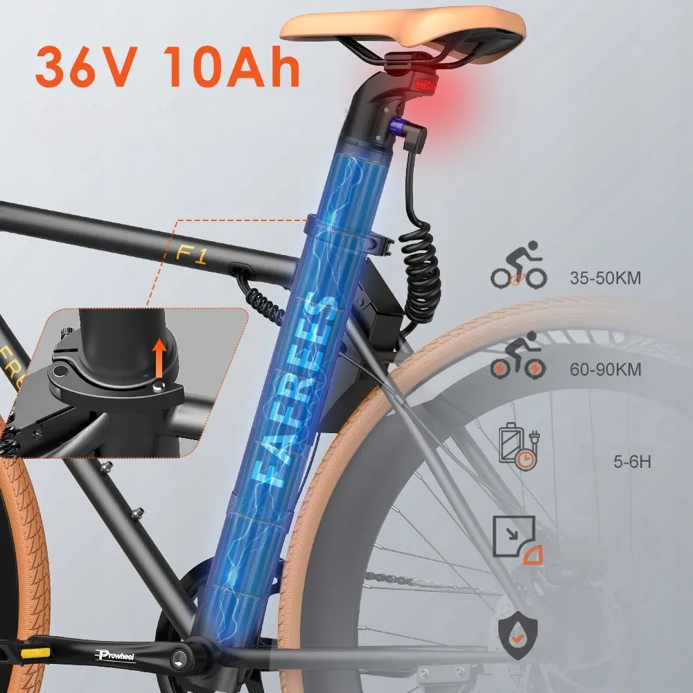 Bicicleta eléctrica FAFREES F1 con cuadro talla L