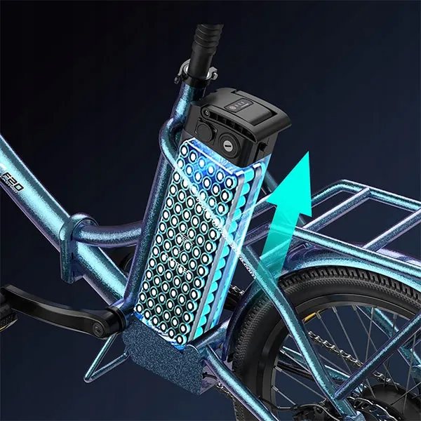 Motor de 250W nominal en bicicleta eléctrica FAFREES F20 Lasting con sensor de par