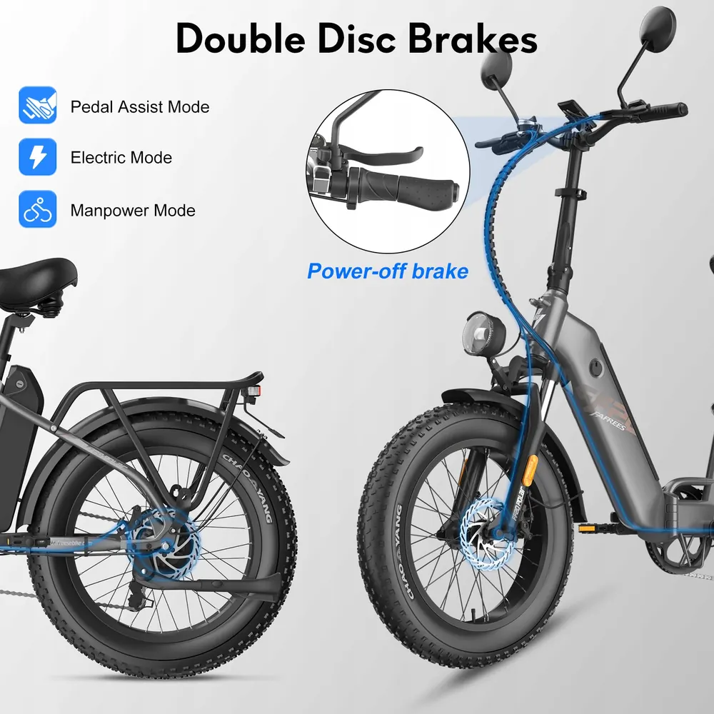 Bicicleta eléctrica plegable Fafrees FF20 Polar negra parcialmente ensamblada
