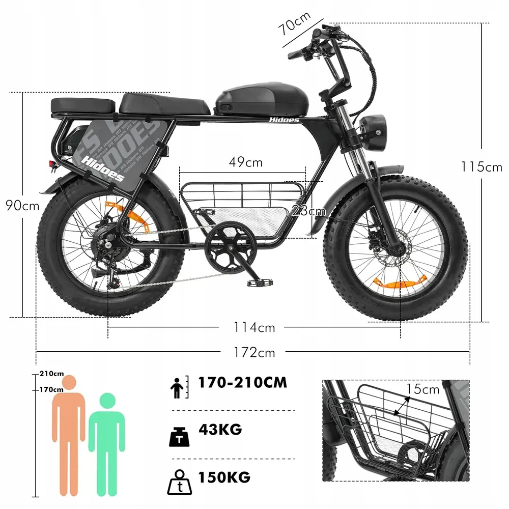 HIDOES B9 Fat Tire Electric Bike image 14