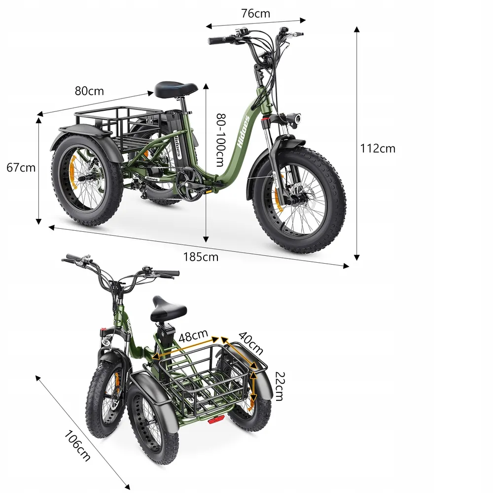 Bicicleta eléctrica Hidoes HD-ET1 con peso total de 50 kg