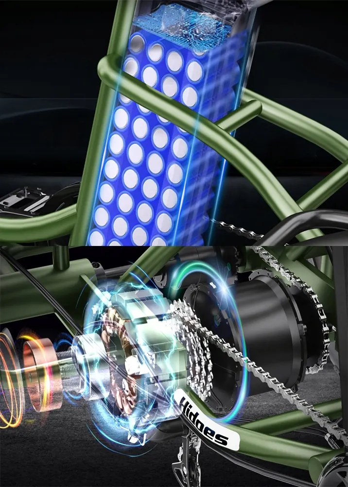 Bicicleta eléctrica Hidoes HD-ET1 apta para usuarios de 160 a 210 cm