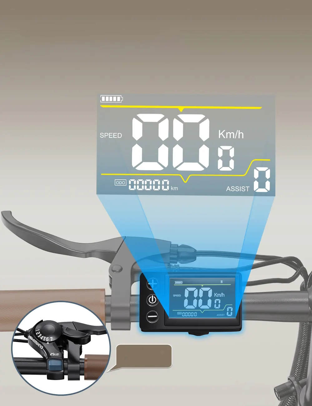 ONESPORT OT16-2 Bicicleta Eléctrica Plegable image 3