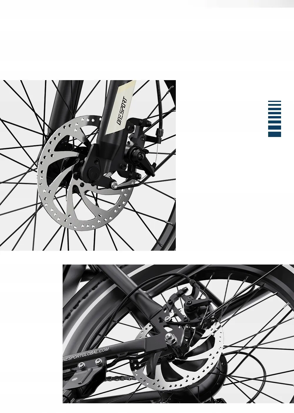 Motor de 250W de la bicicleta eléctrica plegable ONESPOT OT16-2