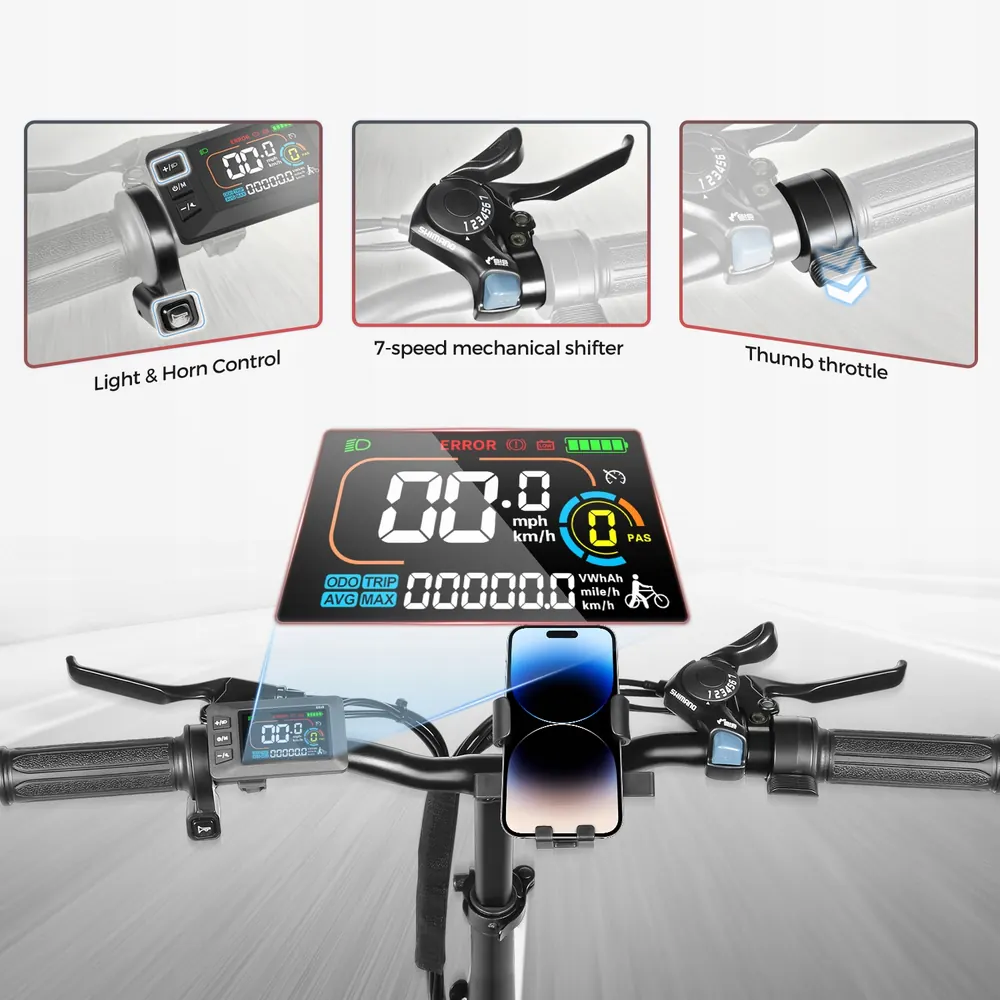 Código de fabricante CY20-FT en la bicicleta eléctrica plegable SAMEBIKE CY20
