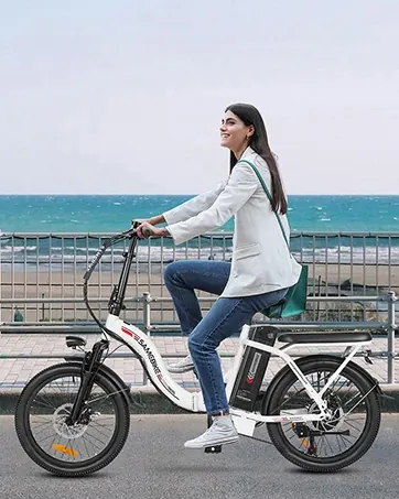 SAMEBIKE CY20 modelo CY20-FT bicicleta eléctrica plegable para hombre y mujer.