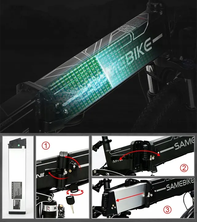 SAMEBIKE LO26-II-FT-YD Bicicleta Eléctrica Plegable image 12