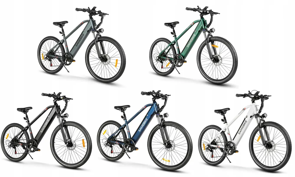 Bicicleta eléctrica SAMEBIKE RS-A01 MEN1.0 con cuadro de acero y ruedas 27.5 pulgadas.
