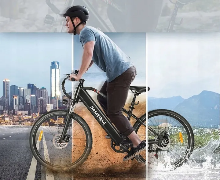 Bicicleta eléctrica unisex SAMEBIKE RS-A01 MEN1.0 apta para hombres y mujeres.