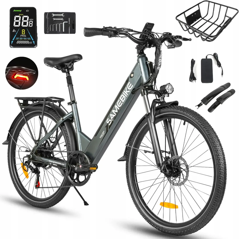 SAMEBIKE RS-A01 Pro bicicleta eléctrica con batería 36V15Ah y cambios Shimano 7S