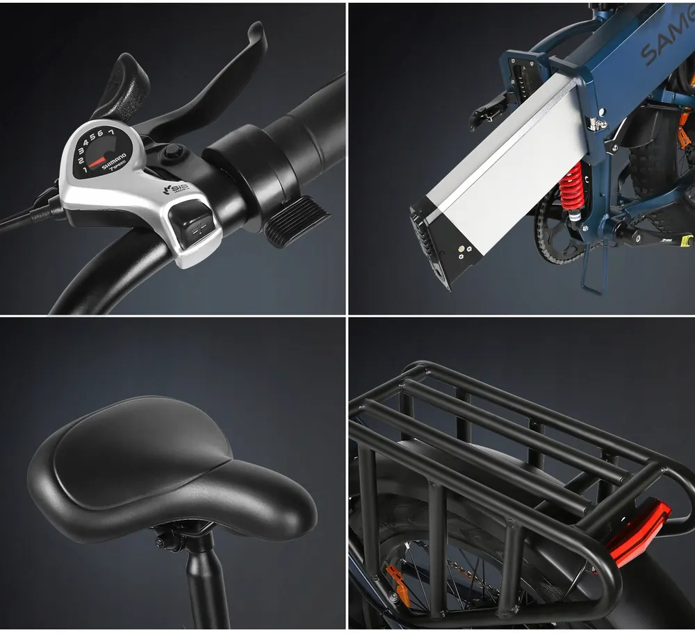 SAMEBIKE RS-A02 PRO Bicicleta Eléctrica Plegable de Montaña image 11