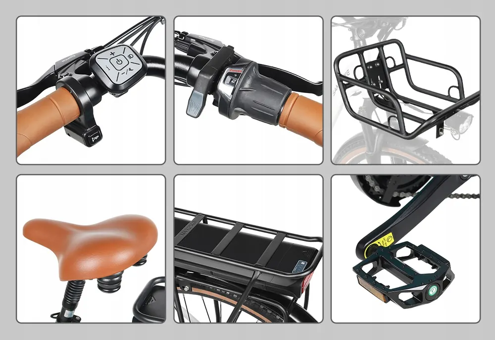 Cuadro de aluminio ligero de la bicicleta eléctrica Samebike RS-A07.