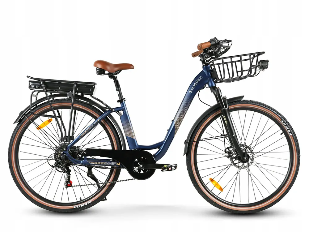 Caja original de la bicicleta eléctrica Samebike RS-A07 lista para envío.