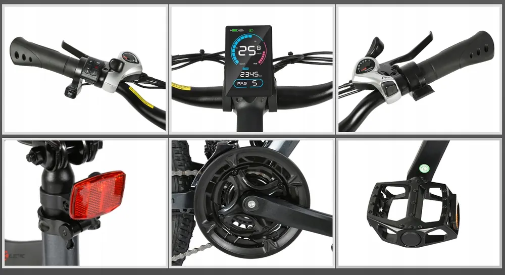 Bicicleta eléctrica Samebike SY26-II en color negro, diseño moderno y elegante.