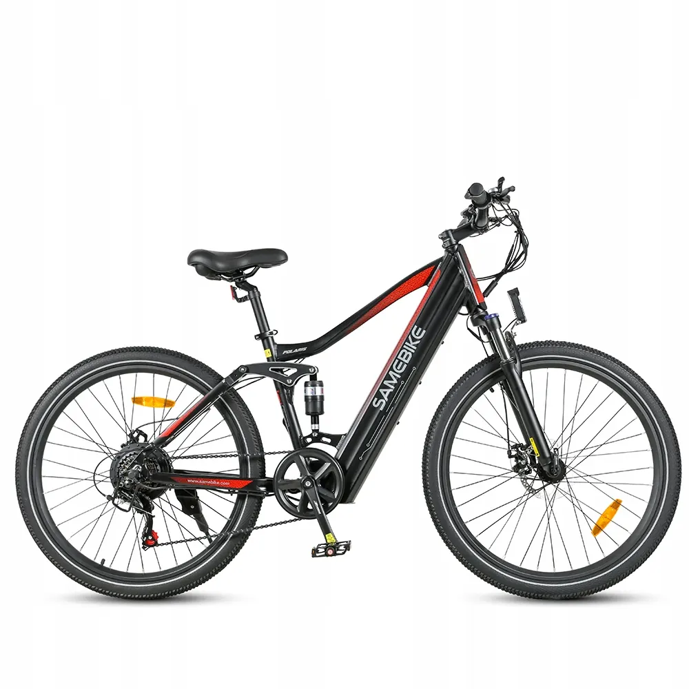 Modelo Samebike XD26-II 750W con batería de 14Ah y frenos hidráulicos.