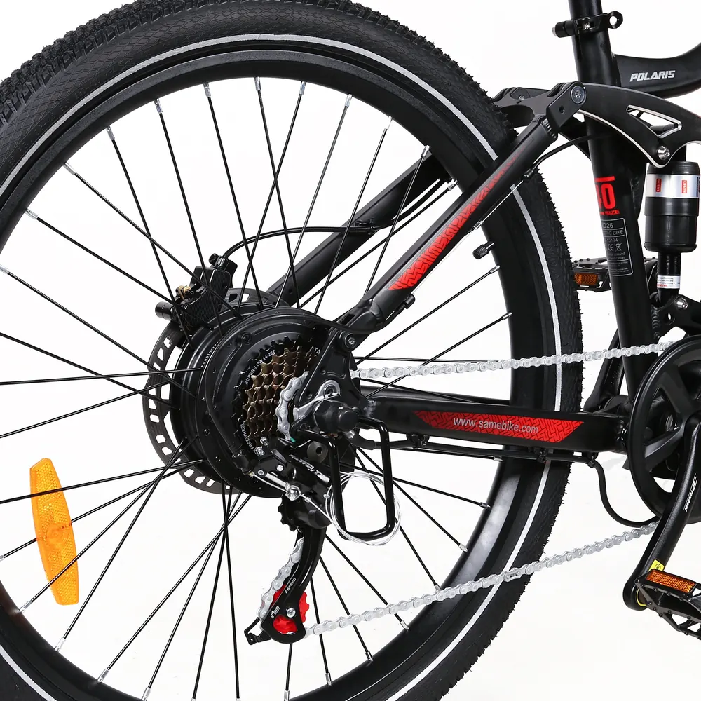 Ruedas de 26 pulgadas de la bicicleta eléctrica Samebike XD26-II.