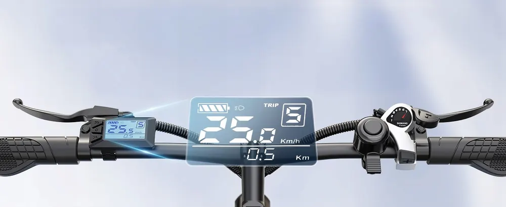 Varun S700-1 bicicleta eléctrica blanca con batería integrada y diseño elegante