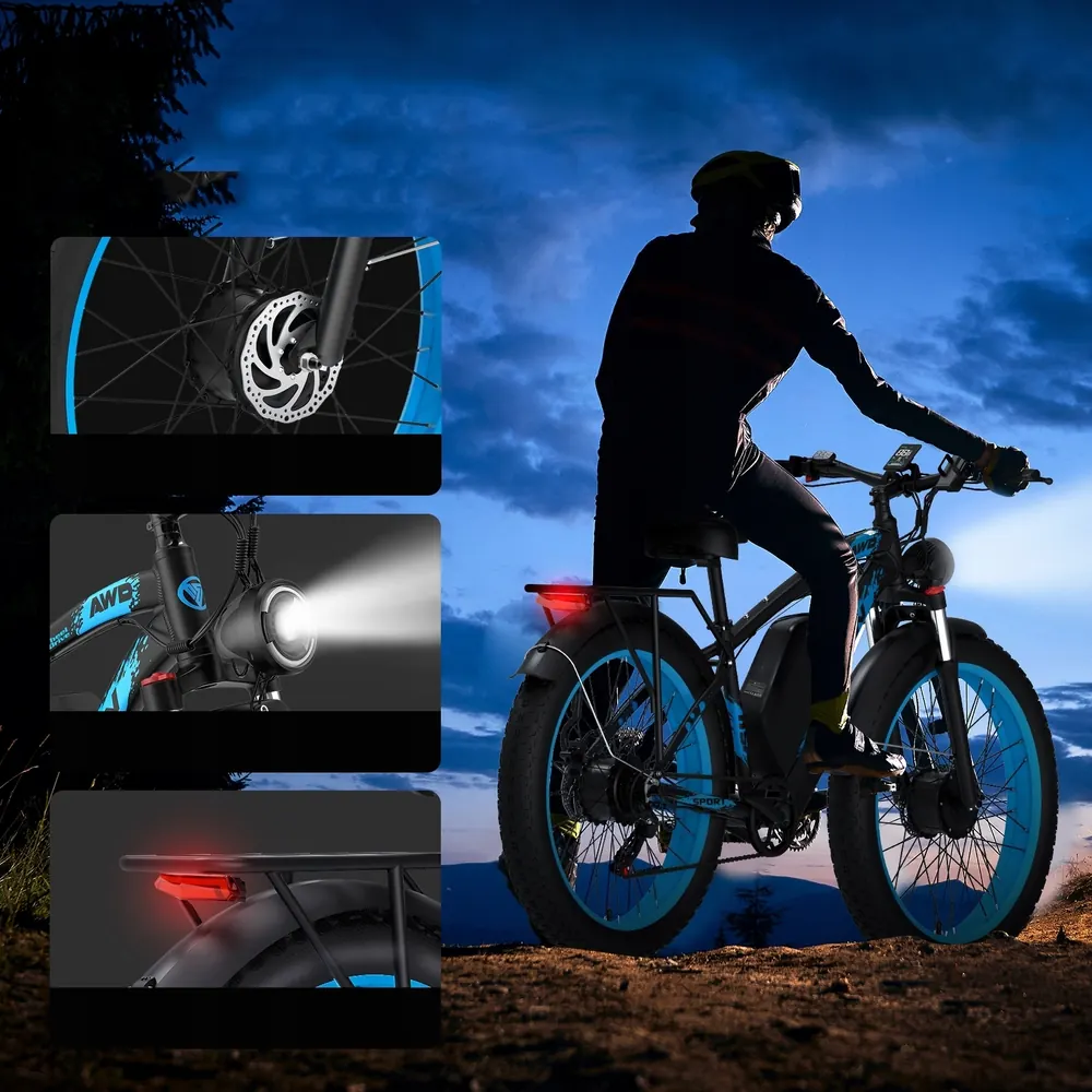 VITILAN H5 azul eléctrico 3000W con dos motores todoterreno