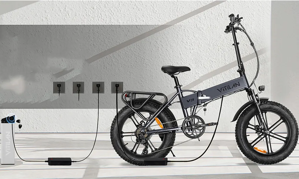 Modelo VITILAN V3 2.0 bicicleta eléctrica plegable 1200W 13AH 45km/h